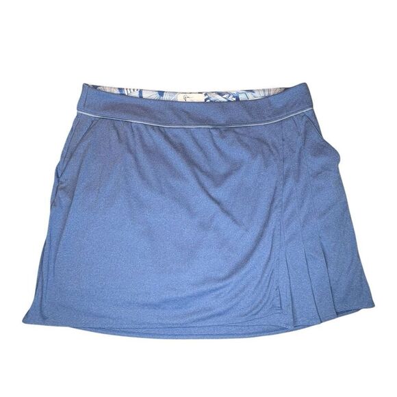 Greg Norman Sz XL Blue Golf Skort Skirt Sport Active ML75 Pleated Pull On 0218 - Picture 1 of 12